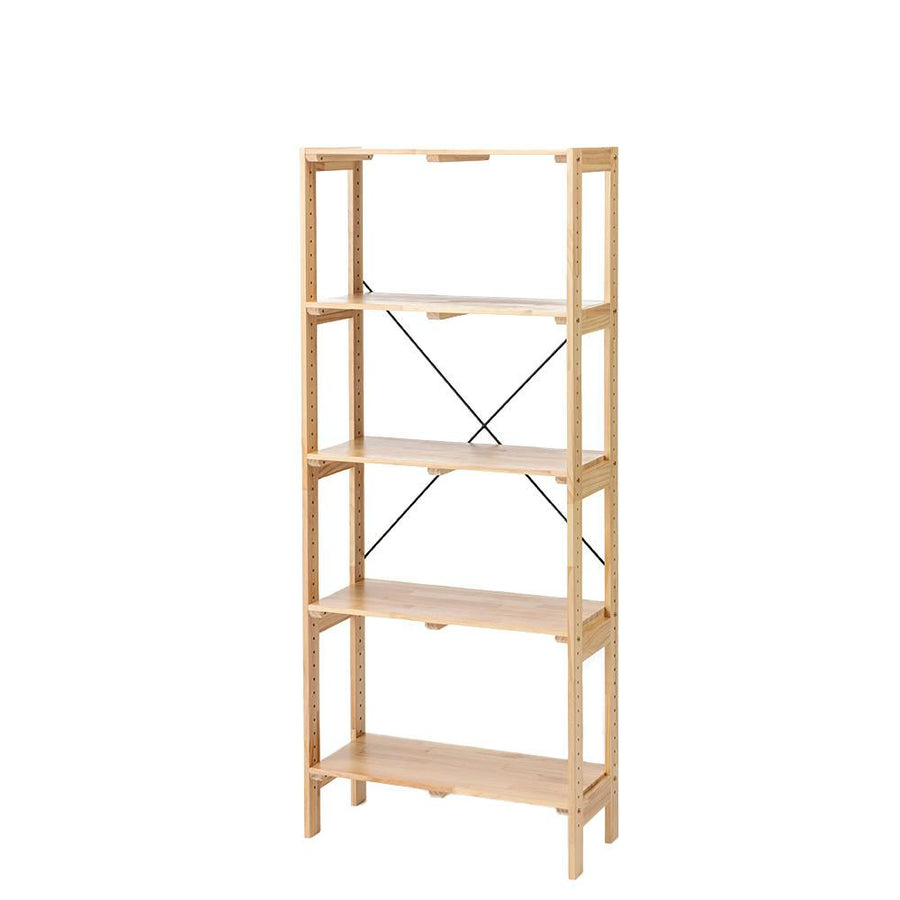 Wooden rack, 5 shelves, width 67cm