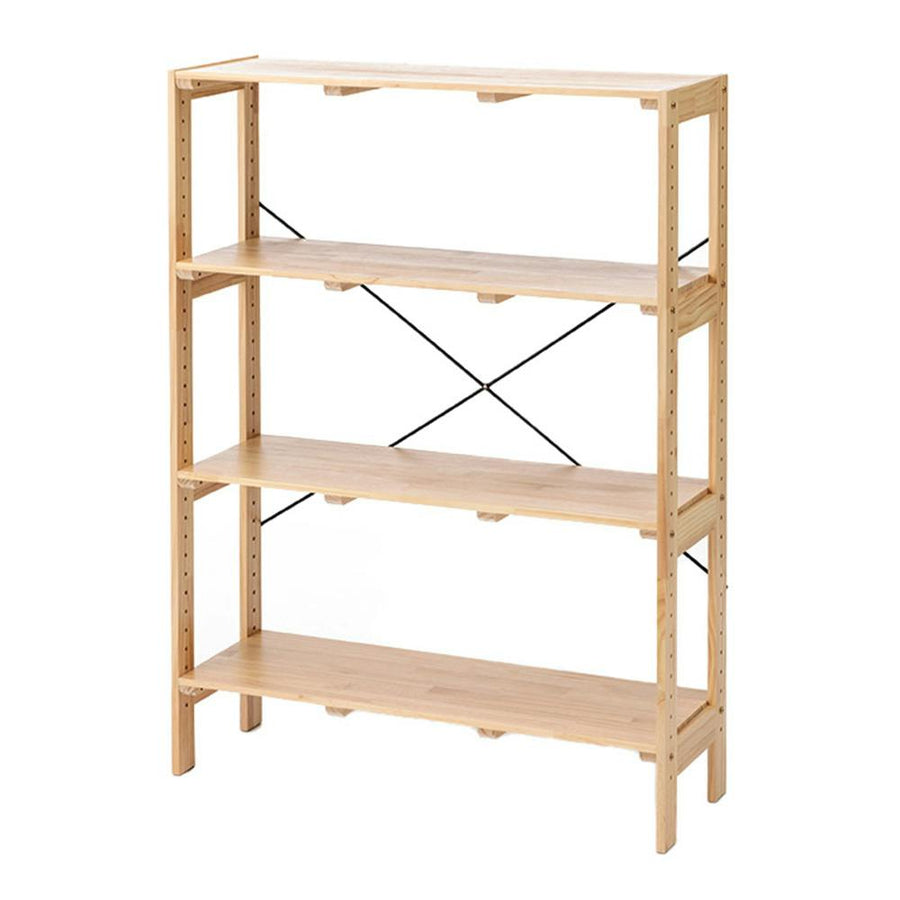 Wooden rack, 4 shelves, width 88cm