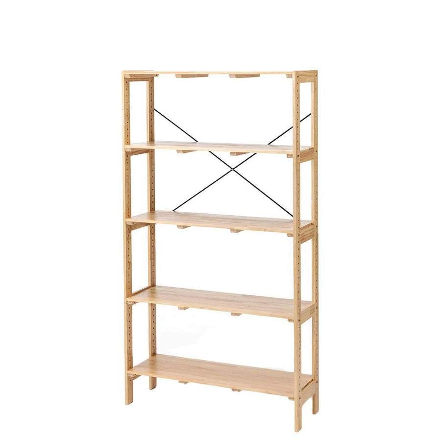 Wooden rack, 5 shelves, width 88cm