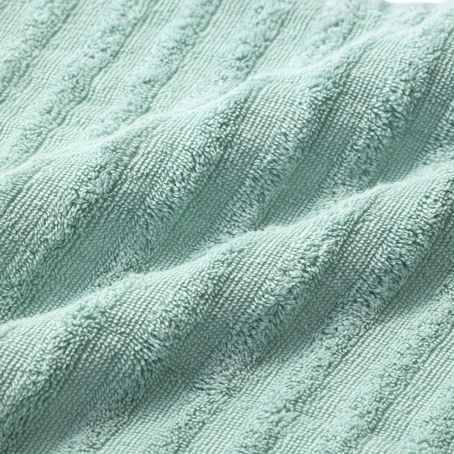 Fluffy Dobby Border Face Towel, Turquoise Blue