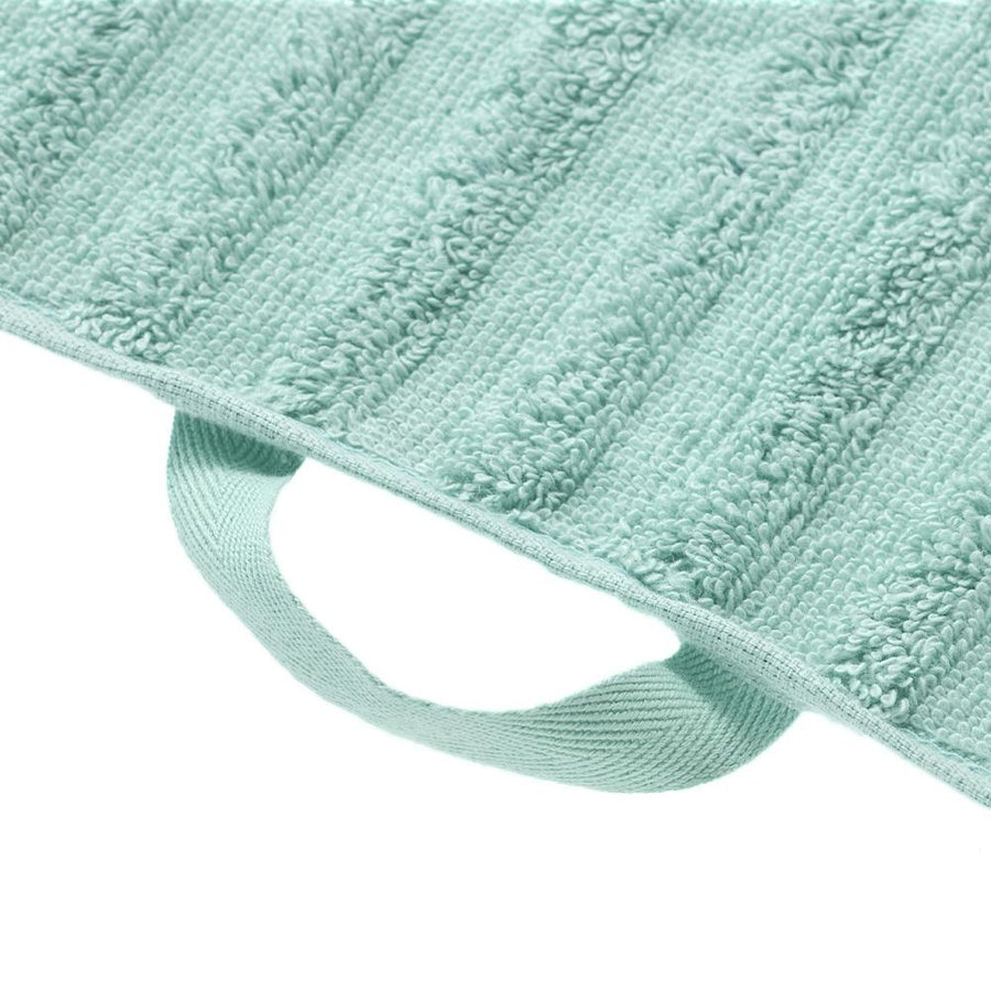 Fluffy Dobby Border Face Towel, Turquoise Blue