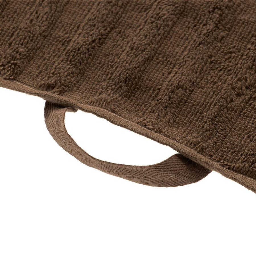 Fluffy Dobby Border Face Towel, Brown