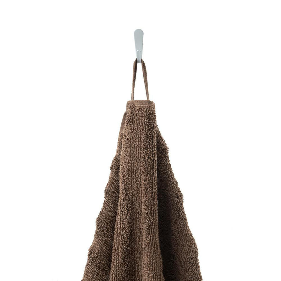 Fluffy Dobby Border Face Towel, Brown