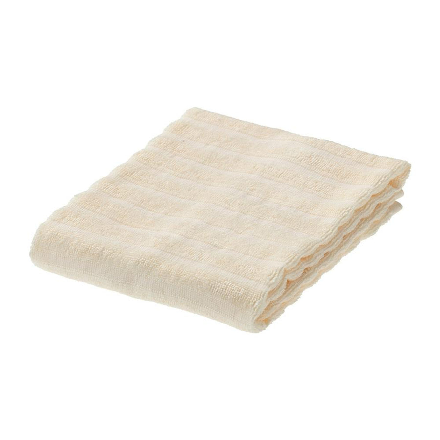 Quick-drying dobby border face towel, ivory