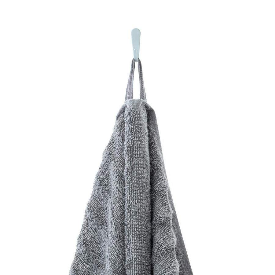 Fluffy Dobby Border Bath Towel, Grey