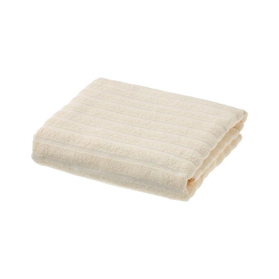 Quick-drying dobby border bath towel, ivory