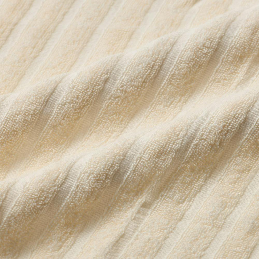 Quick-drying dobby border bath towel, ivory