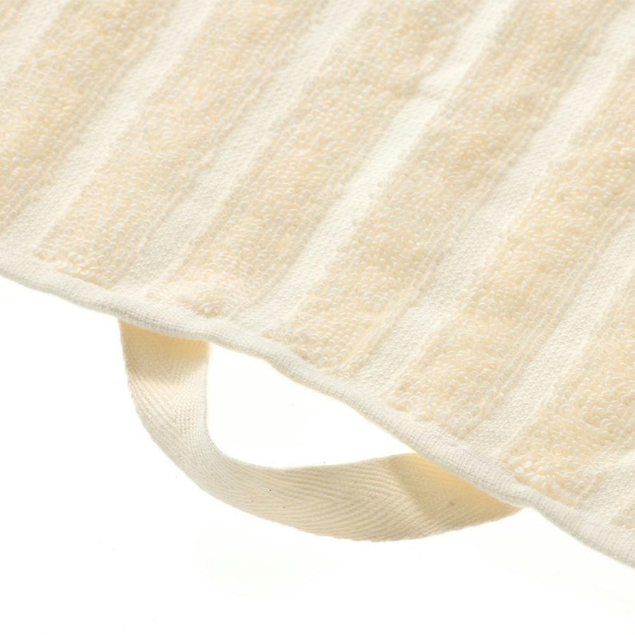 Quick-drying dobby border bath towel, ivory