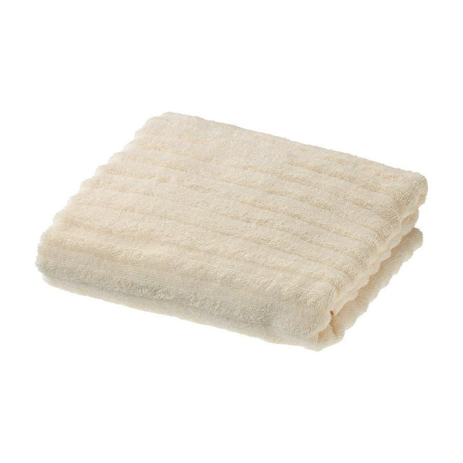 Fluffy Dobby Border Large Bath Towel Ivory