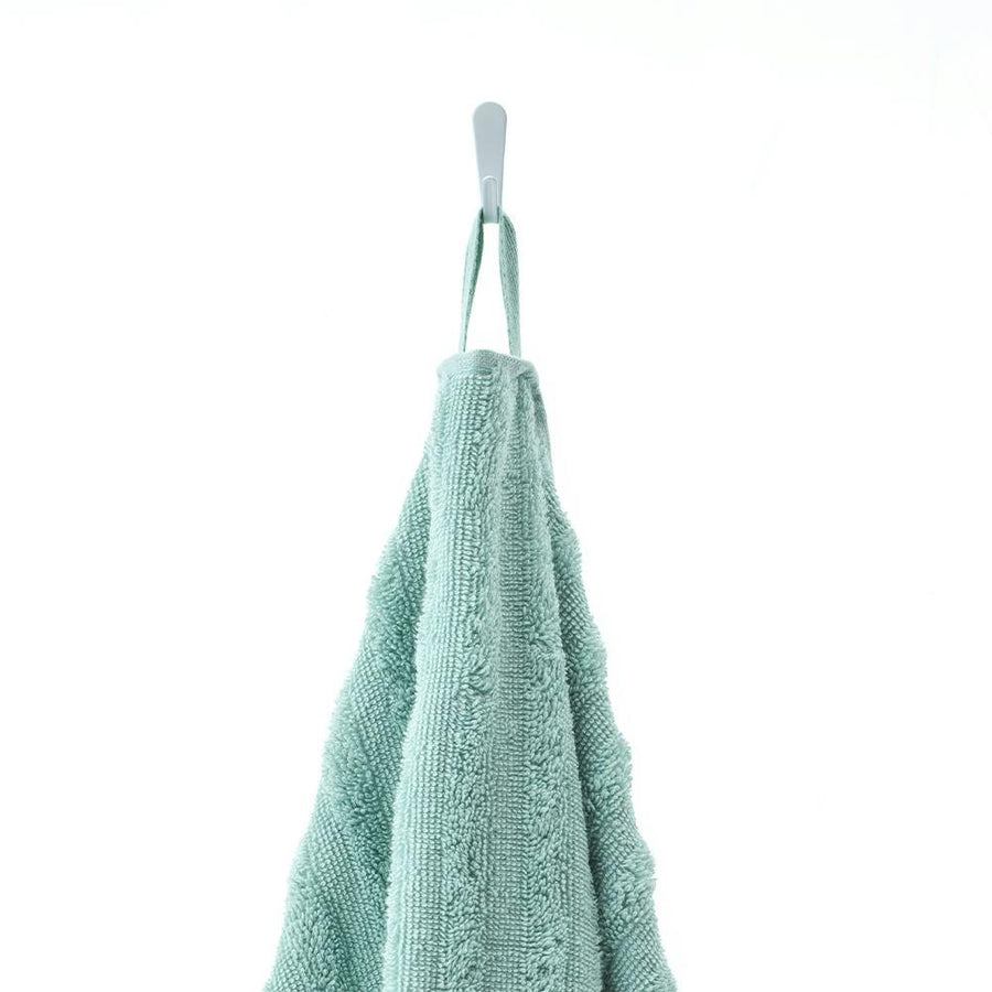 Fluffy Dobby Border Large Bath Towel Turquoise Blue