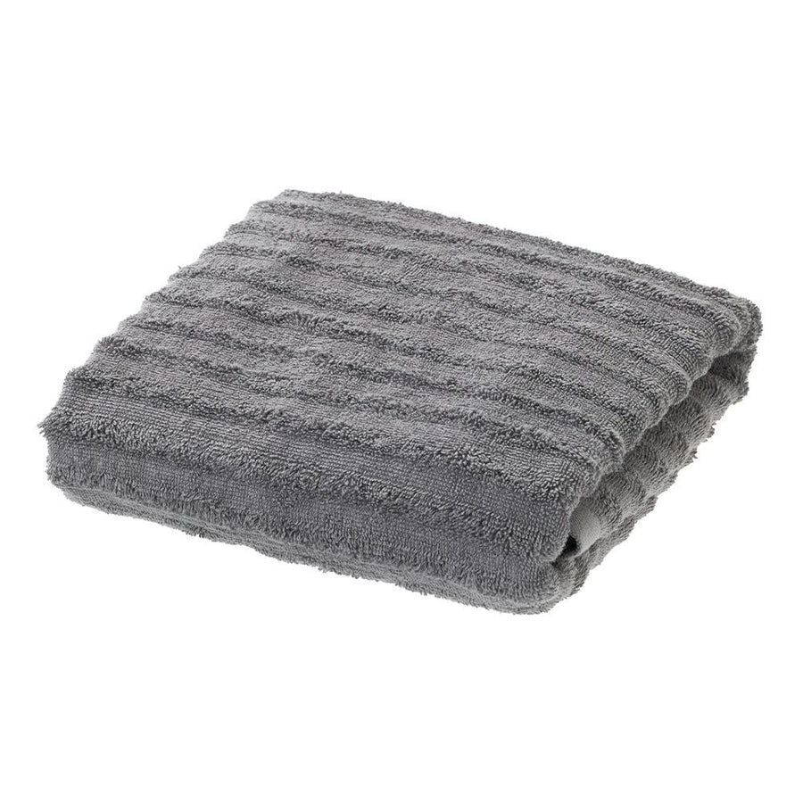 Fluffy Dobby Border Large Bath Towel, Grey