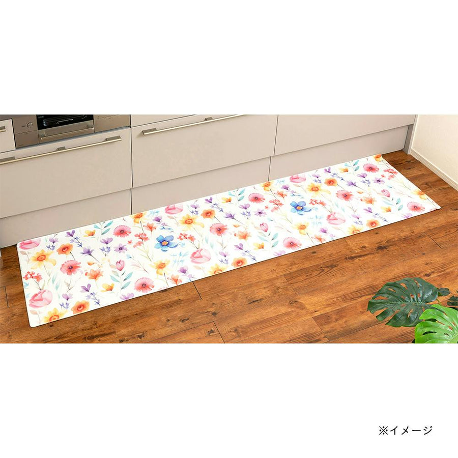 すき間を埋めるキッチンマット L-Fit フラワー 約60×240cm