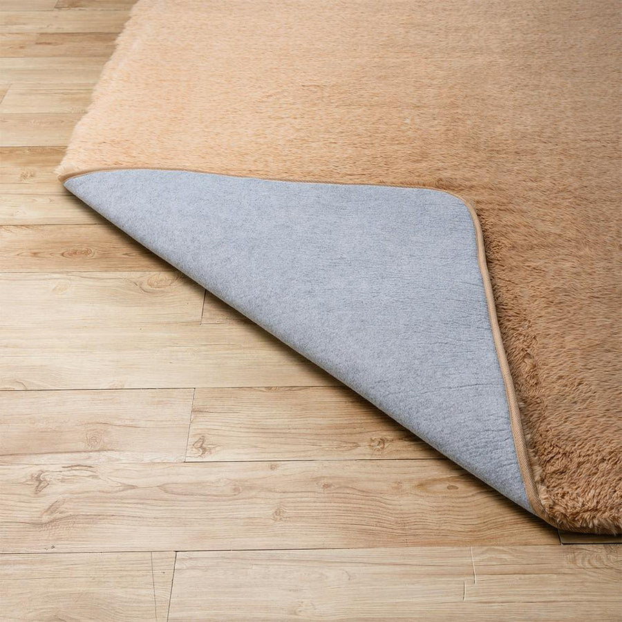 Fluffy memory foam shaggy rug &amp; Pet maple 185 x 185 cm