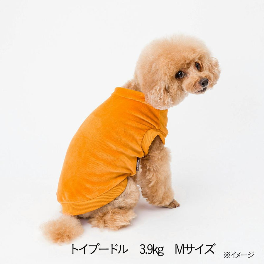 Corduroy cut and sew, orange, size S, pet clothes (dog clothes)