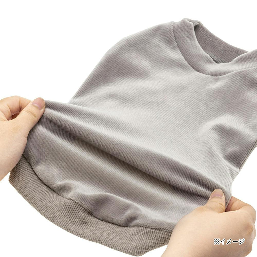 Corduroy cut and sew, gray, SD size, pet clothes (dog clothes)