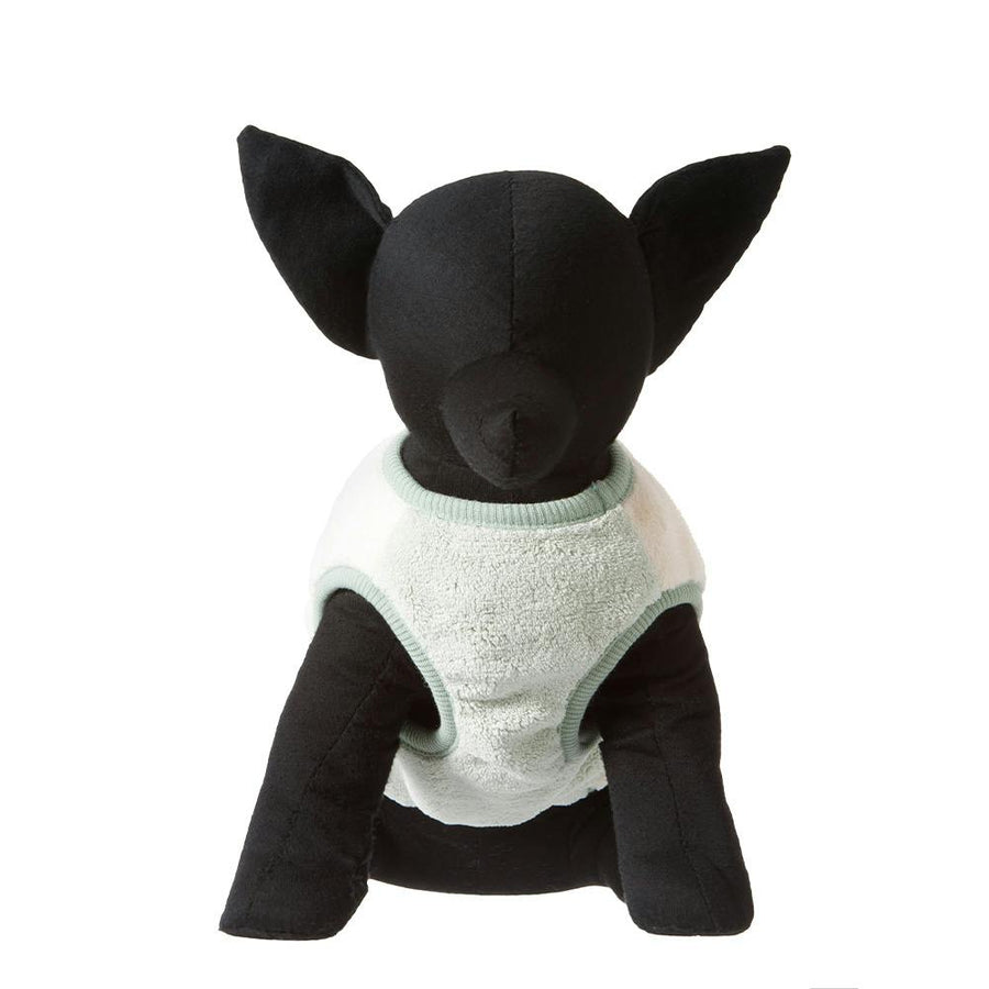 Beige fleece cut and sew with pockets, MD size, pet clothes (dog clothes)