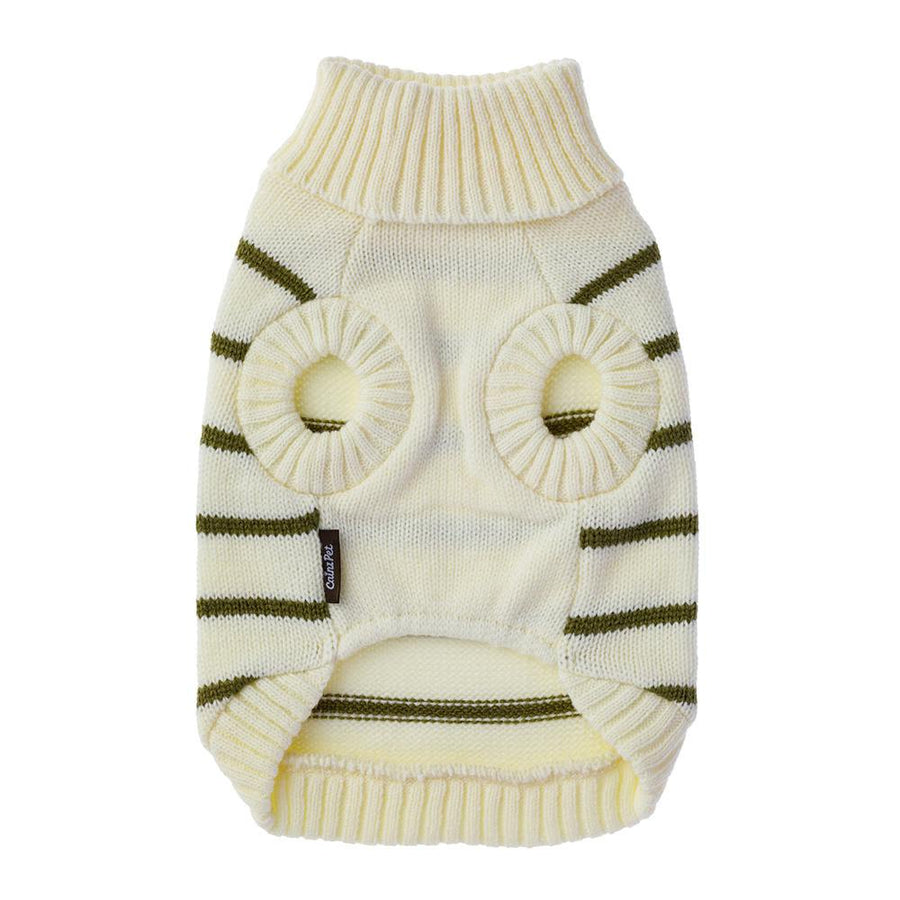 High-neck knit striped green SD size pet clothes (dog clothes)