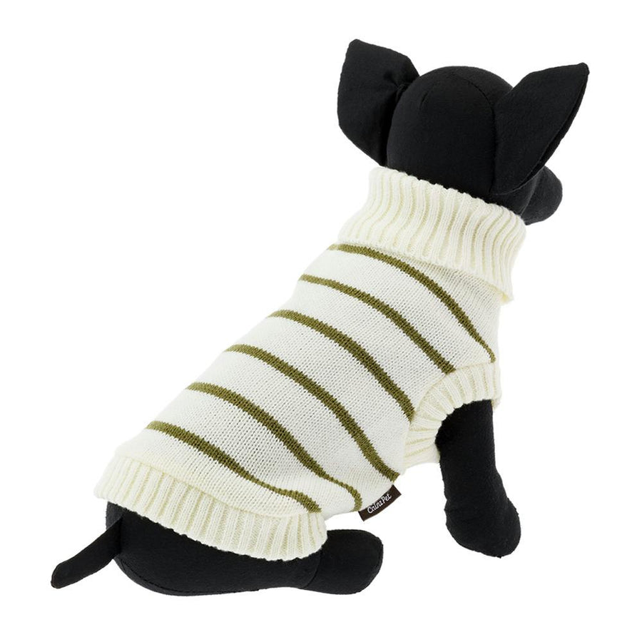 High-neck knit striped green SD size pet clothes (dog clothes)