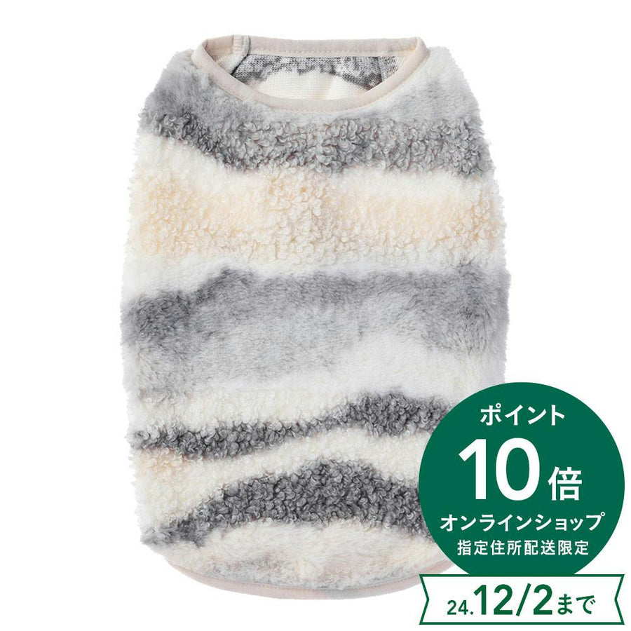 Mixed boa cut and sew, gray, MD size, pet clothes (dog clothes)