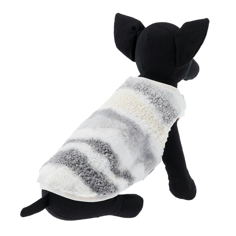 Mixed boa cut and sew, gray, MD size, pet clothes (dog clothes)