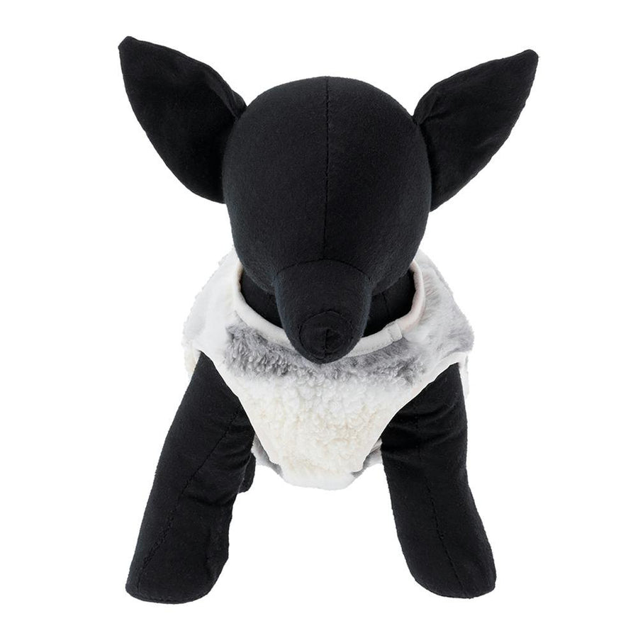 Mixed boa cut and sew, gray, MD size, pet clothes (dog clothes)