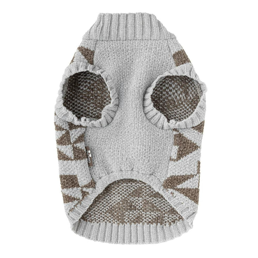 Geometric knit, grey, size S, pet clothes (dog clothes)
