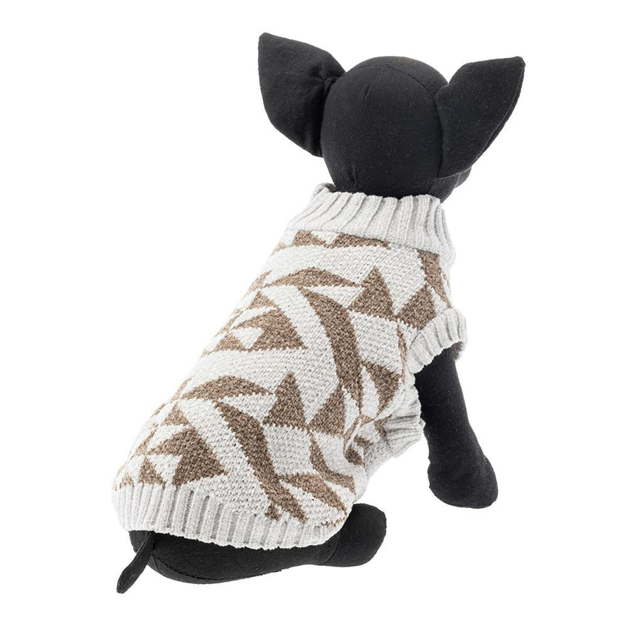 Geometric knit, grey, size S, pet clothes (dog clothes)
