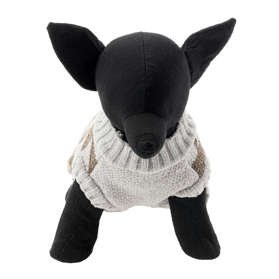 Geometric knit, grey, size S, pet clothes (dog clothes)