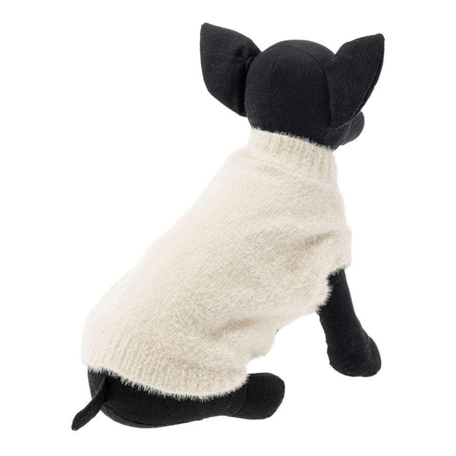 Shaggy knit white SD size pet clothes (dog clothes)