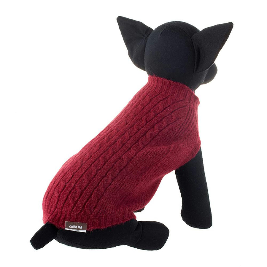 Soft seamless knit, red, SS size, pet clothes (dog clothes)