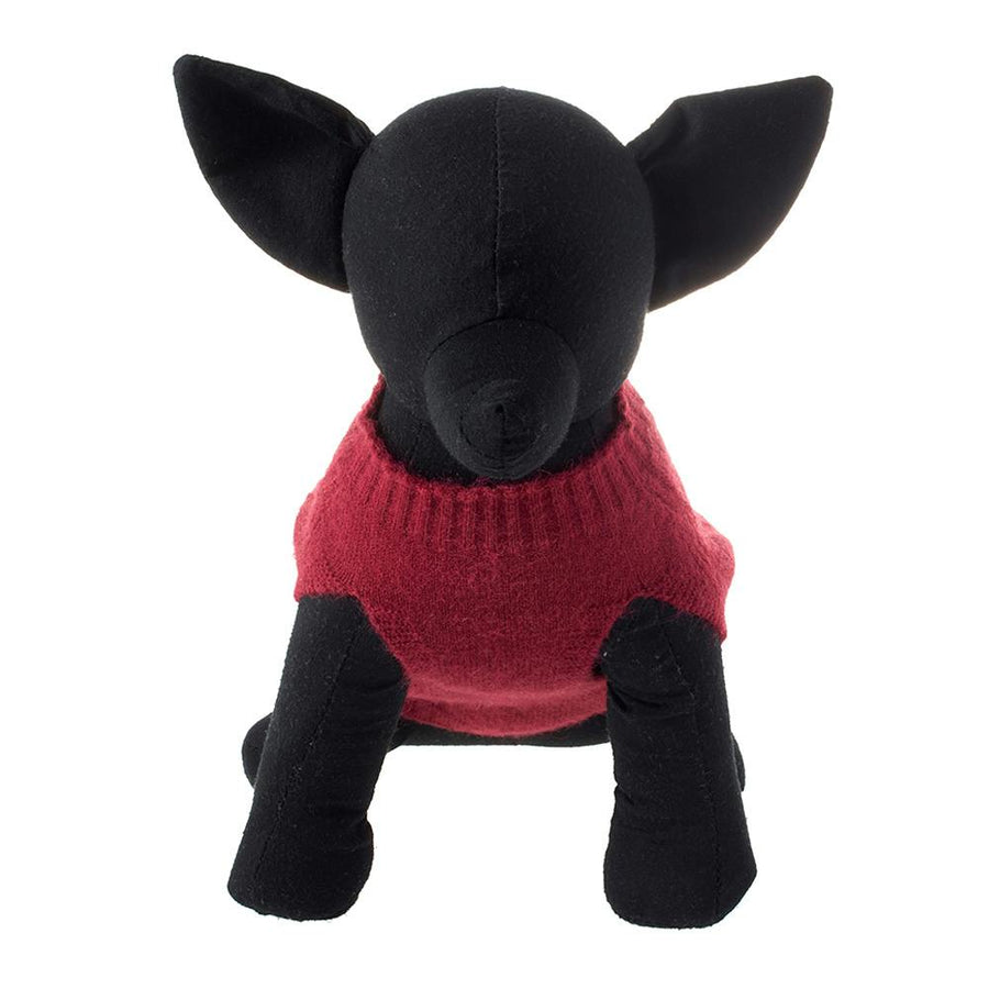 Soft seamless knit, red, SS size, pet clothes (dog clothes)