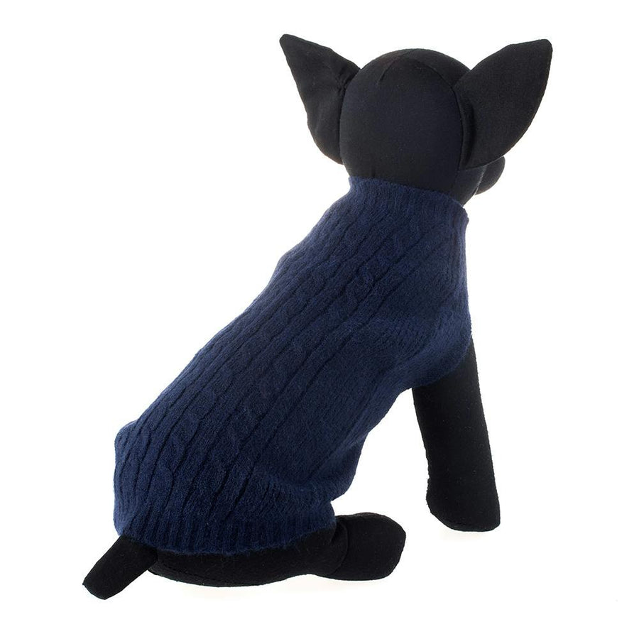 Soft seamless knit, navy, SS size, pet clothes (dog clothes)