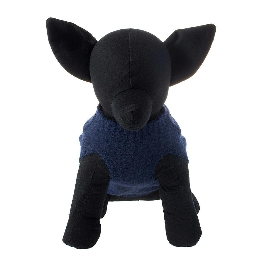 Soft seamless knit, navy, SS size, pet clothes (dog clothes)