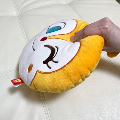 Dokin-chan's face-shaped cushion