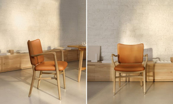 Monarch Chair VLA61 Oak Oil Finish Leather SIF95
