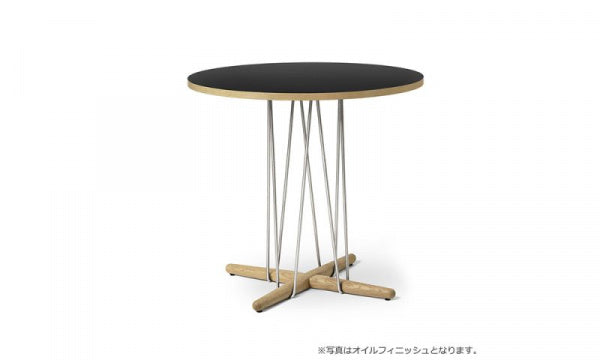 E020 エンブレイステーブル φ79.5cm ブラック オーク材 ブラック塗装