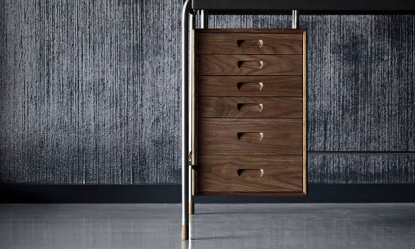 AJ52 ソサイエティ・テーブル 140×70cm ウォルナット材 オイル仕上げ leather groupF