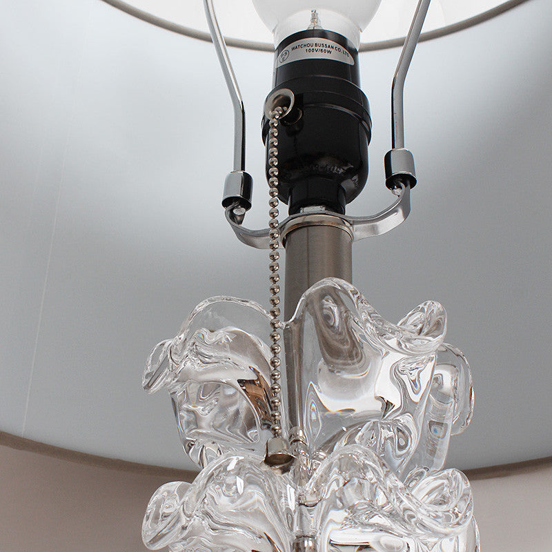 Glass base table lamp Shabby European