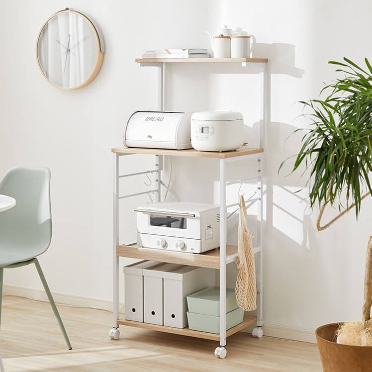 Kitchen cart with casters Range stand