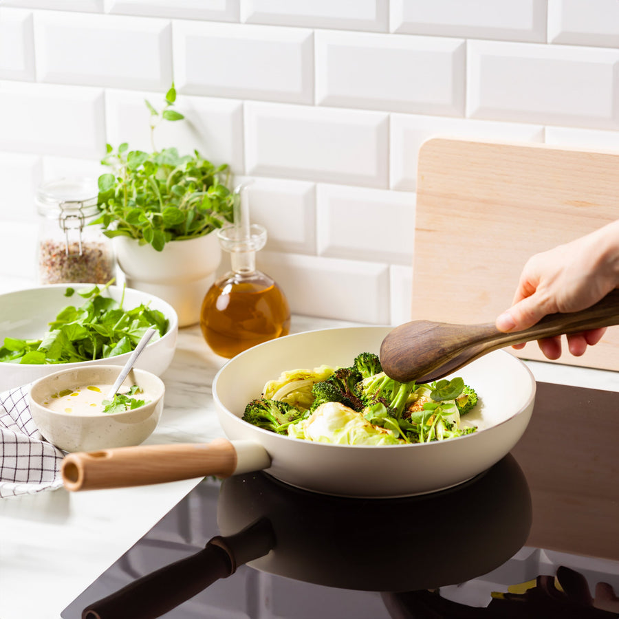 Green Chef Vintage Frying Pan 26cm White IH/Gas Compatible