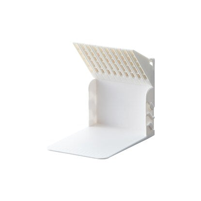 Mini book stand that won't fall over even with just one book (white)