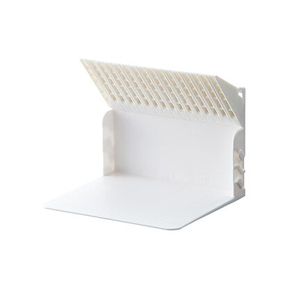 Medium book stand that won't fall over even with just one book (white)