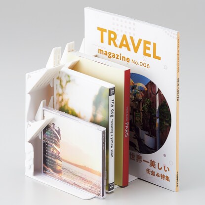 A4 Medium Book Stand that won't fall over even with just one book (White)