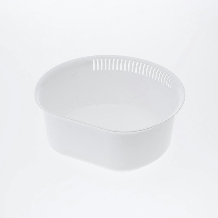 D-shaped washtub, white