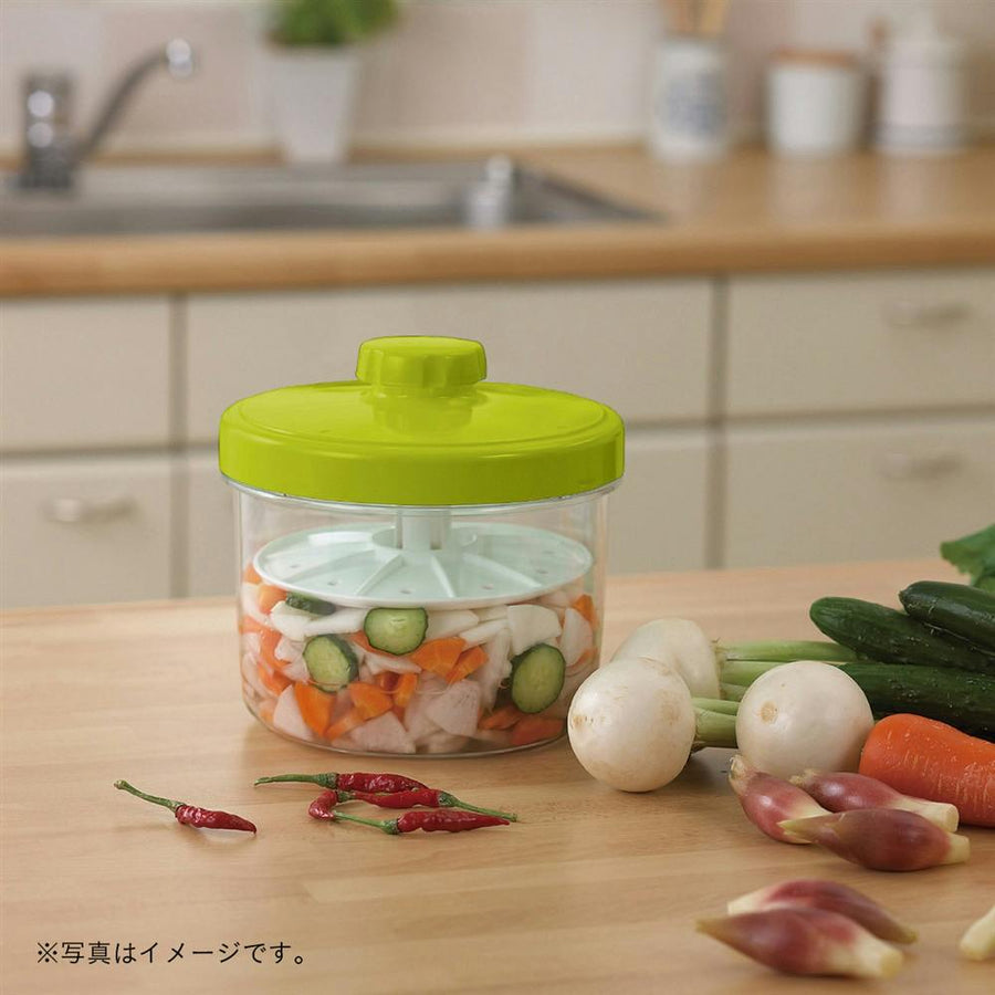 Instant Pickling Container Round Type 4 Green