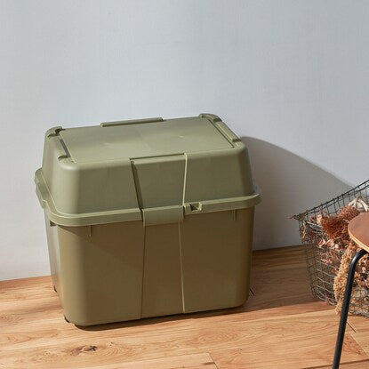 トランク収納ボックス 70L 2個セット（カーキ）