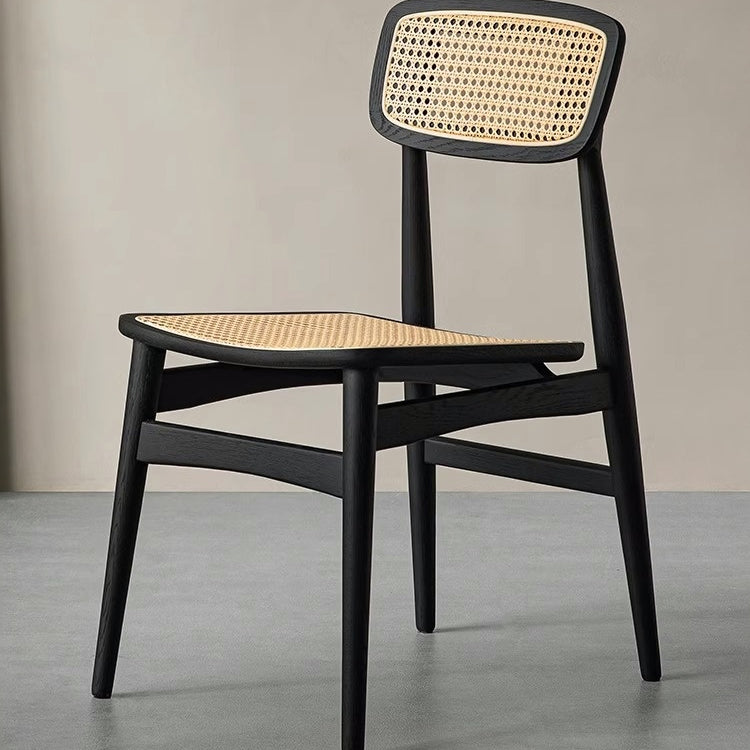 White oak rattan style relaxing chair