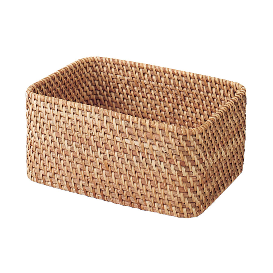 Small stackable rattan rectangular box