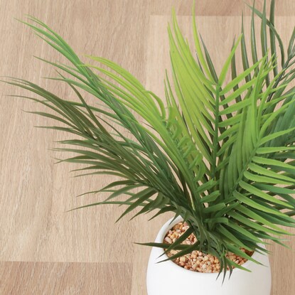 Refreshing fake greenery (palm in ceramic pot)