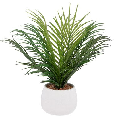 Refreshing fake greenery (palm in ceramic pot)